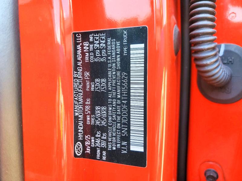 2026 Hyundai Santa Cruz მანქანა იყიდება აუქციონზე, vin: 5NTJDDDF4TH156629, აუქციონის ნომერი: 51988126