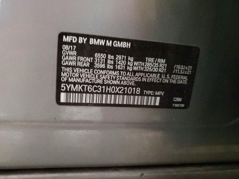 Продаж на аукціоні авто 2017 Bmw X5, vin: 5YMKT6C31H0X21018, номер лоту: 51875636