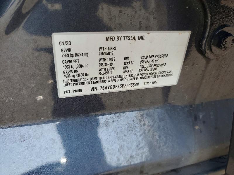 Продаж на аукціоні авто 2023 Tesla Model Y, vin: 7SAYGDEE5PF645848, номер лоту: 55116846