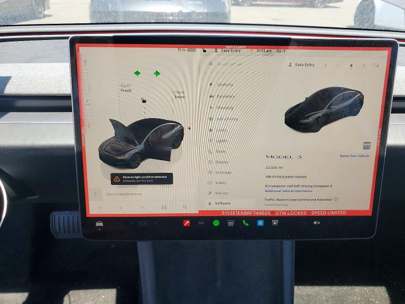 Продажа на аукционе авто 2024 Tesla Model 3, vin: 5YJ3E1EA8RF749505, номер лота: 53281426