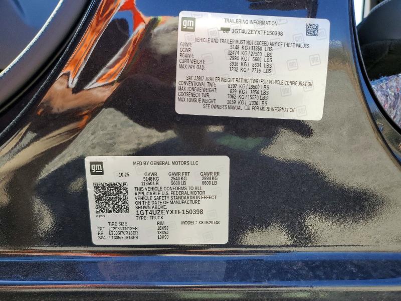 Aukcja sprzedaży 2026 Gmc Sierra, vin: 1GT4UZEYXTF150398, numer aukcji: 53756766