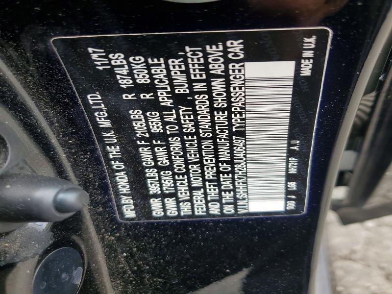 Aukcja sprzedaży 2018 Honda Civic, vin: SHHFK7H28JU406497, numer aukcji: 51981486