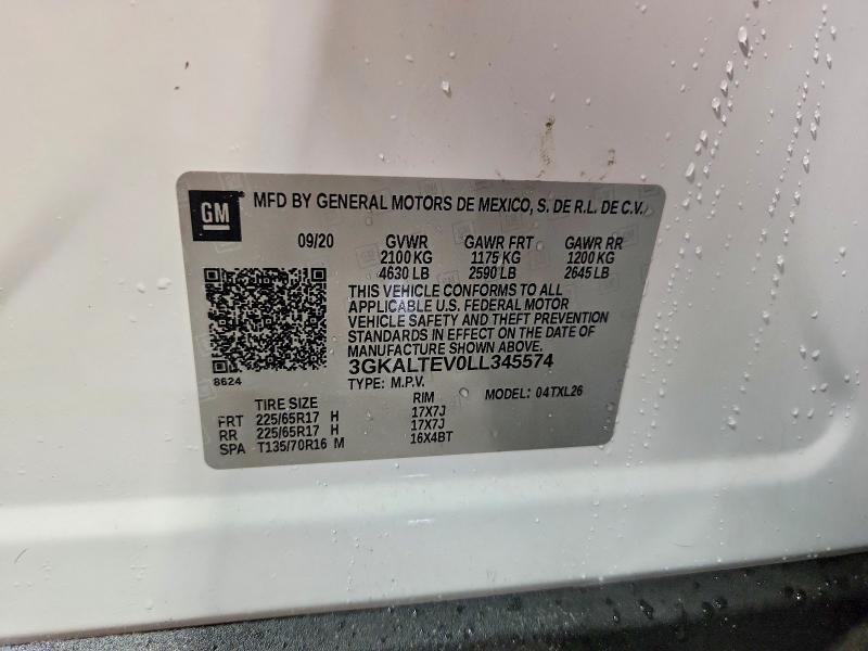 Aukcja sprzedaży 2020 Gmc Terrain, vin: 3GKALTEV0LL345574, numer aukcji: 55398836