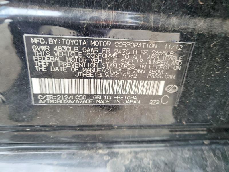 Продажа на аукционе авто 2013 Lexus Gs, vin: JTHBE1BL9D5018382, номер лота: 53289736
