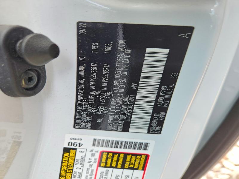 Aukcja sprzedaży 2022 Toyota Sienna, vin: 5TDYRKEC9NS136011, numer aukcji: 54615776