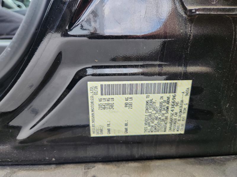 54091976 :رقم المزاد ، 1N4AA6AP7GC436696 vin ، 2016 Nissan Maxima مزاد بيع