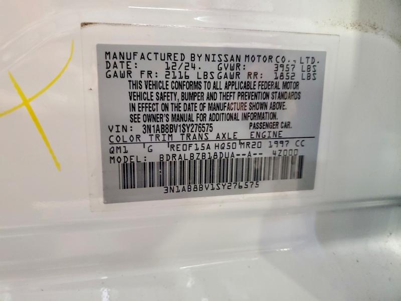 Aukcja sprzedaży 2025 Nissan Sentra, vin: 3N1AB8BV1SY276575, numer aukcji: 54969896