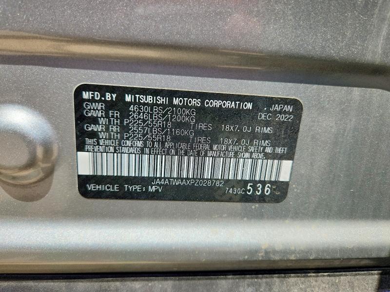 Aukcja sprzedaży 2023 Mitsubishi Eclipse Cross, vin: JA4ATWAAXPZ028782, numer aukcji: 53538156