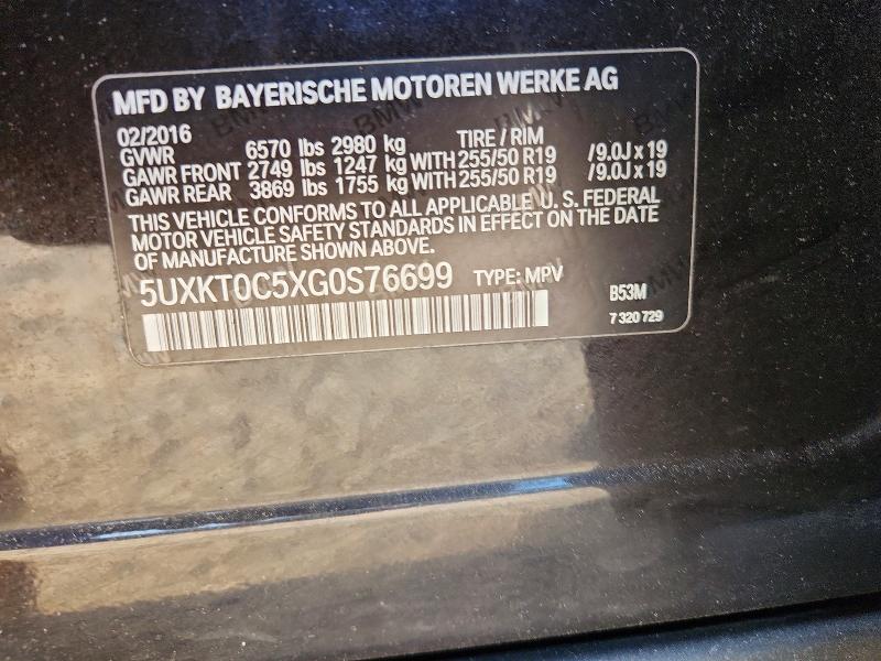 Aukcja sprzedaży 2016 Bmw X5, vin: 5UXKT0C5XG0S76699, numer aukcji: 55770696