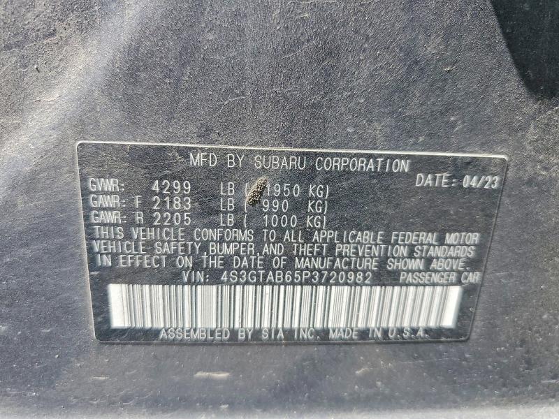 Aukcja sprzedaży 2023 Subaru Impreza, vin: 4S3GTAB65P3720982, numer aukcji: 53701526