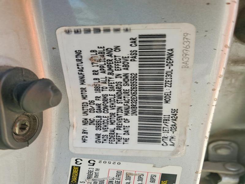 Aukcja sprzedaży 2006 Toyota Corolla, vin: 1NXBR32EX6Z695562, numer aukcji: 53433386