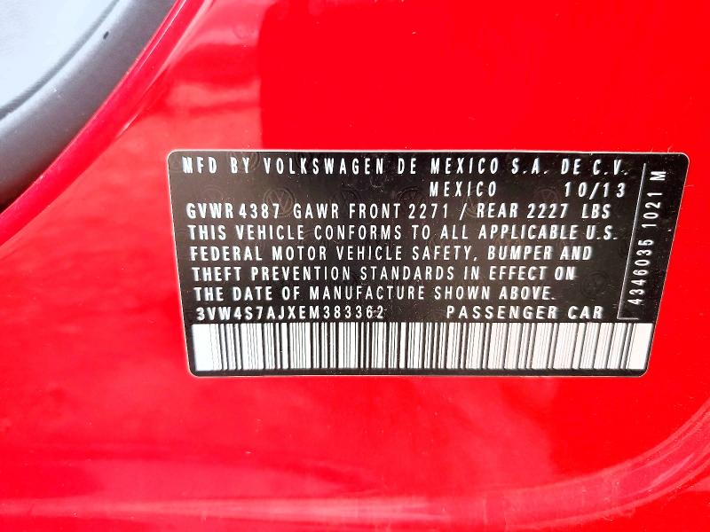 Aukcja sprzedaży 2014 Volkswagen Jetta, vin: 3VW4S7AJXEM383362, numer aukcji: 54208586