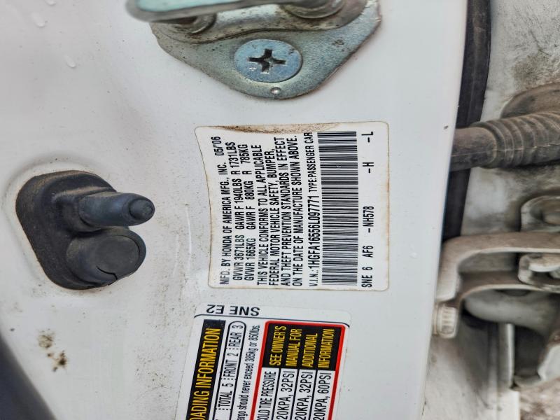 Продаж на аукціоні авто 2006 Honda Civic, vin: 1HGFA16556L097771, номер лоту: 55731096