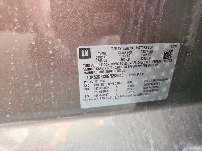 Продажа на аукционе авто 2016 Gmc Yukon Xl, vin: 1GKS2GKC8GR285415, номер лота: 52313126