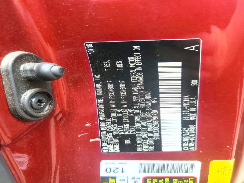 55096726 :رقم المزاد ، 5TDYZ3DC2HS794720 vin ، 2017 Toyota Sienna مزاد بيع