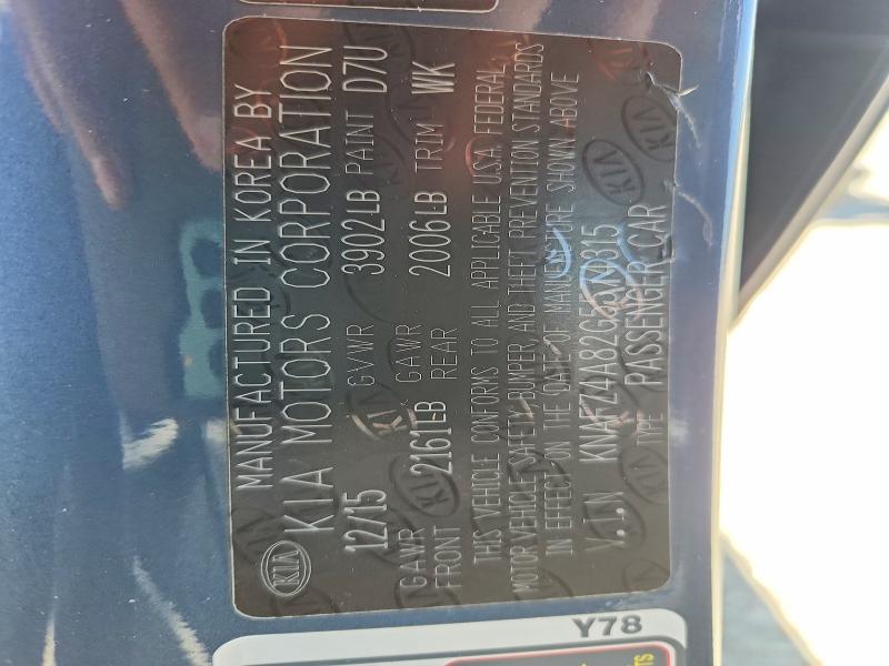 52206386 :رقم المزاد ، KNAFZ4A82G5574315 vin ، 2016 Kia Forte مزاد بيع
