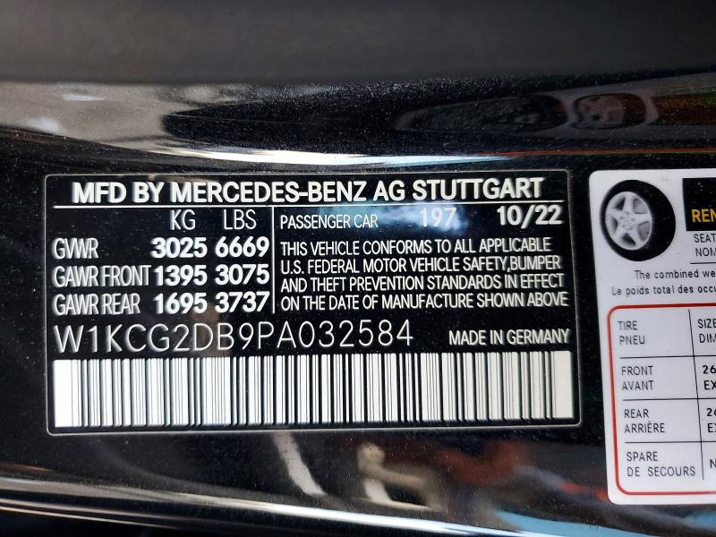 46783296 :رقم المزاد ، W1KCG2DB9PA032584 vin ، 2023 Mercedes-benz Eqs Sedan مزاد بيع