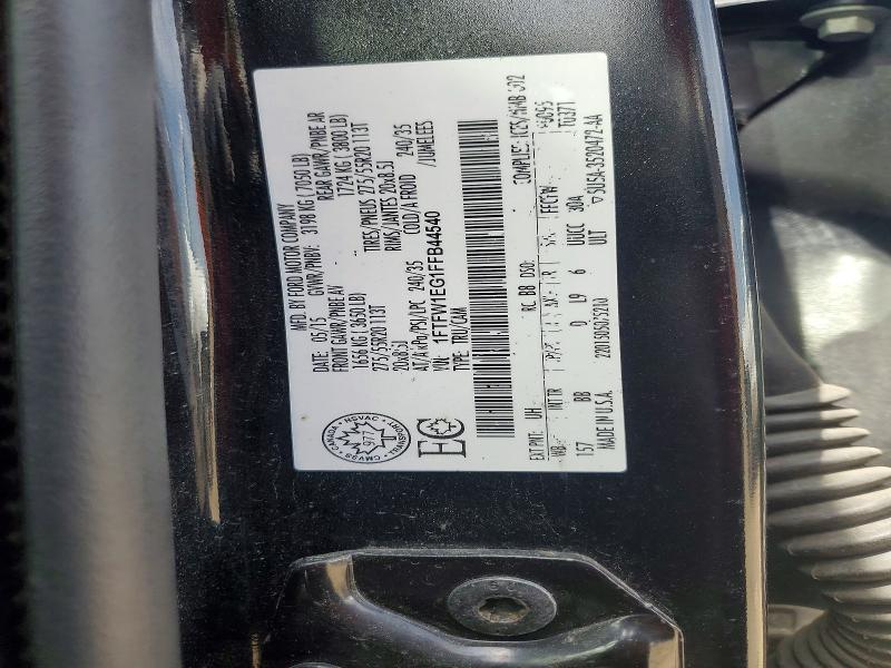 Продаж на аукціоні авто 2015 Ford F150, vin: 1FTFW1EG1FFB44540, номер лоту: 52862636