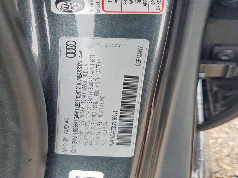 Aukcja sprzedaży 2016 Audi S7, vin: WAUW2AFC8GN169771, numer aukcji: 52037166