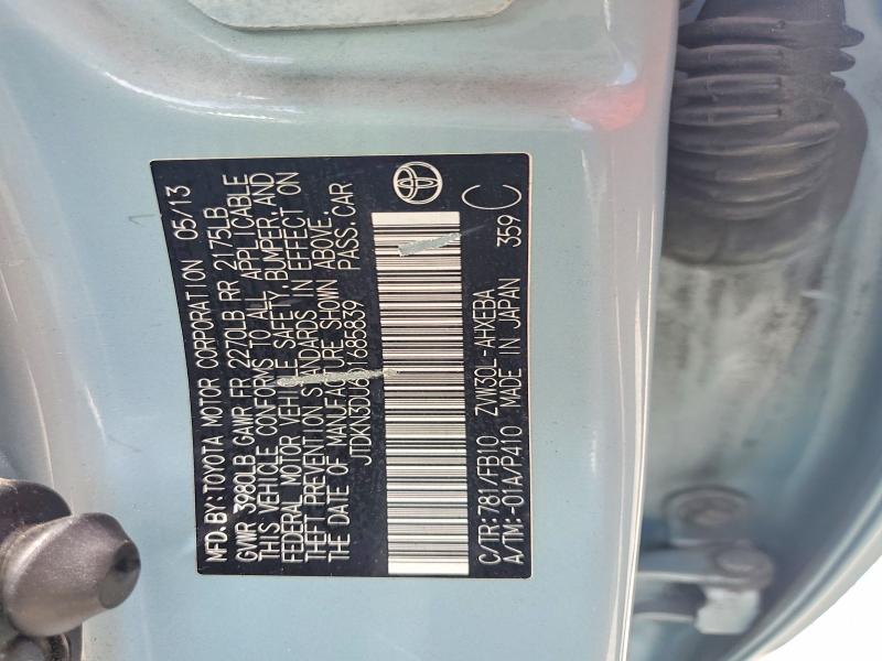 55358146 :رقم المزاد ، JTDKN3DU6D1685839 vin ، 2013 Toyota Prius مزاد بيع