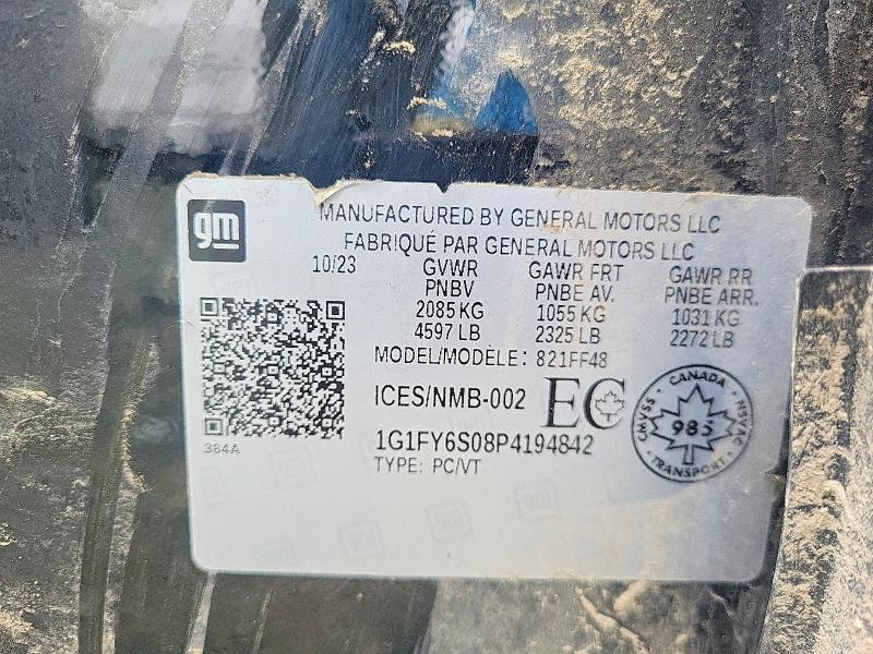 Продажа на аукционе авто 2023 Chevrolet Bolt Euv, vin: 1G1FY6S08P4194842, номер лота: 52133366