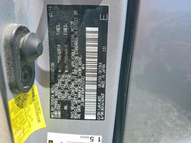 Aukcja sprzedaży 2017 Lexus Gx, vin: JTJBM7FX0H5153743, numer aukcji: 53802296