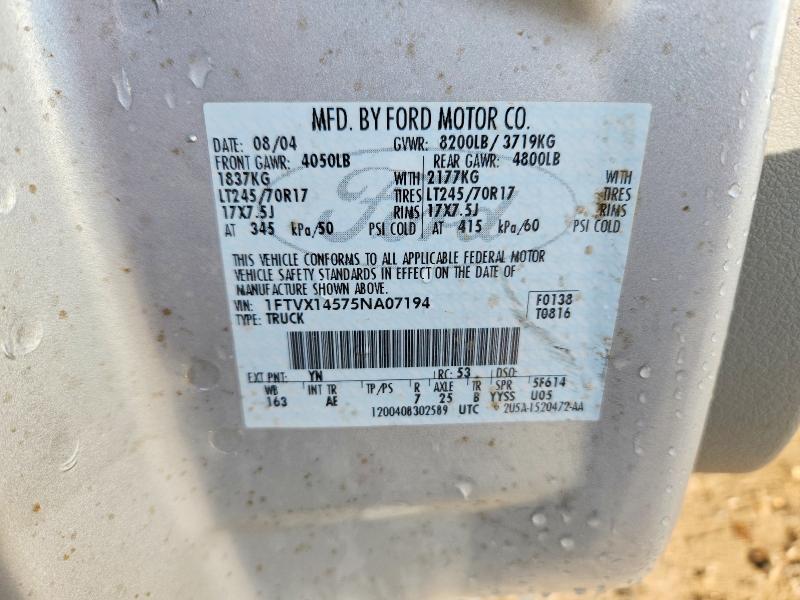 Продаж на аукціоні авто 2005 Ford F150, vin: 1FTVX14575NA07194, номер лоту: 55228926