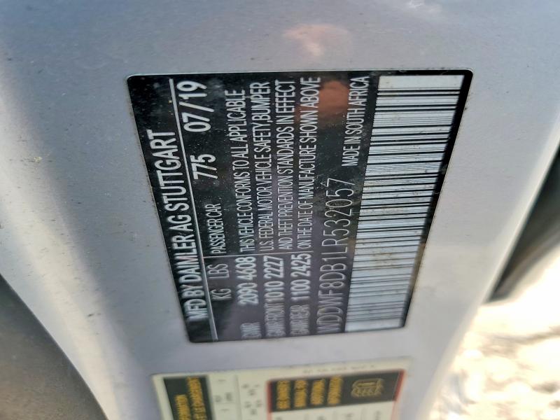 Продаж на аукціоні авто 2020 Mercedes-benz C, vin: WDDWF8DB1LR532057, номер лоту: 52983356