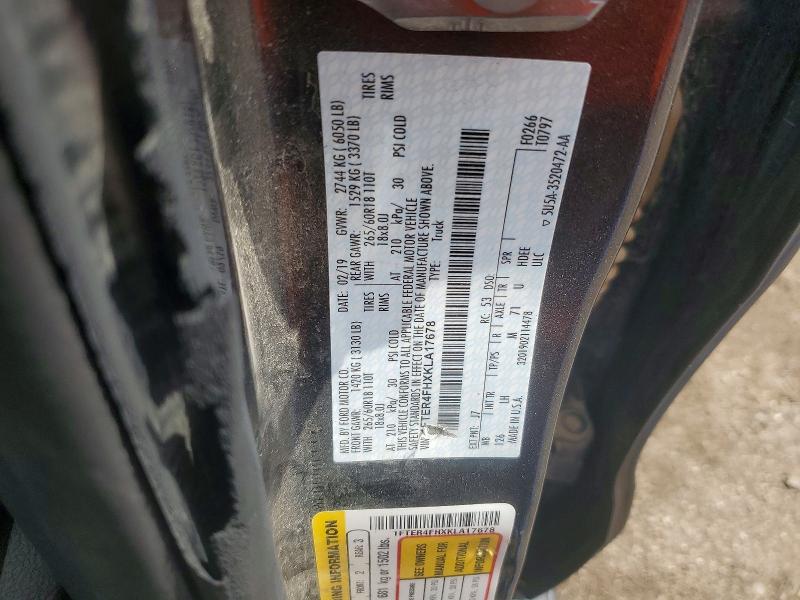 2019 Ford Ranger მანქანა იყიდება აუქციონზე, vin: 1FTER4FHXKLA17678, აუქციონის ნომერი: 53351236