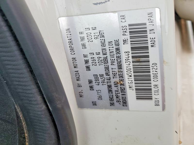 Aukcja sprzedaży 2016 Mazda 6, vin: JM1GJ1W50G1439448, numer aukcji: 51836566