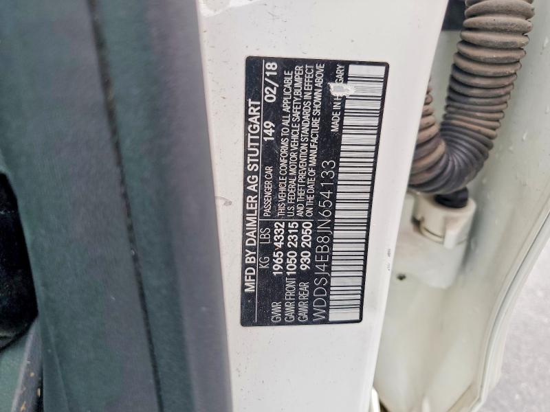 Aukcja sprzedaży 2018 Mercedes-benz Cla, vin: WDDSJ4EB8JN654133, numer aukcji: 54472386