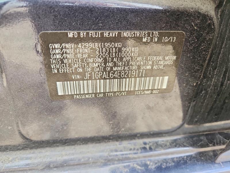Продаж на аукціоні авто 2014 Subaru Impreza, vin: JF1GPAL64E8219171, номер лоту: 52070506