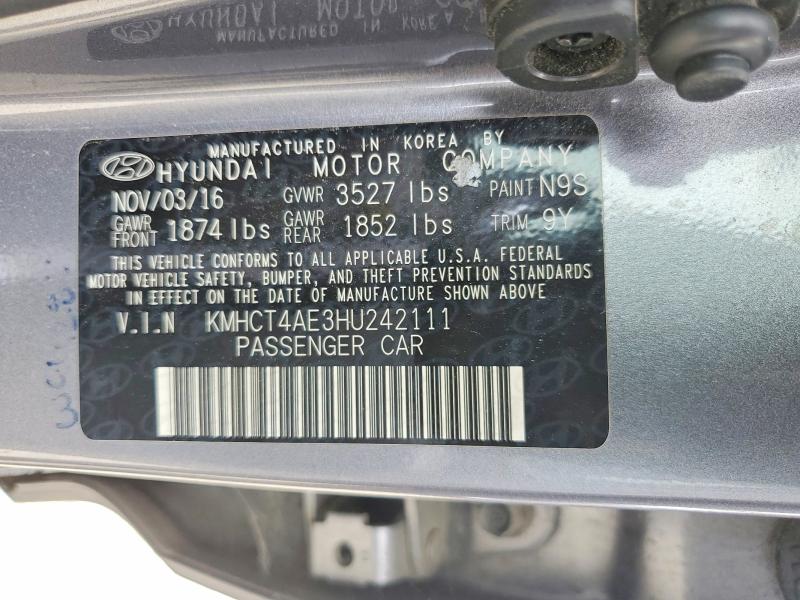 Продажа на аукционе авто 2017 Hyundai Accent, vin: KMHCT4AE3HU242111, номер лота: 54873946