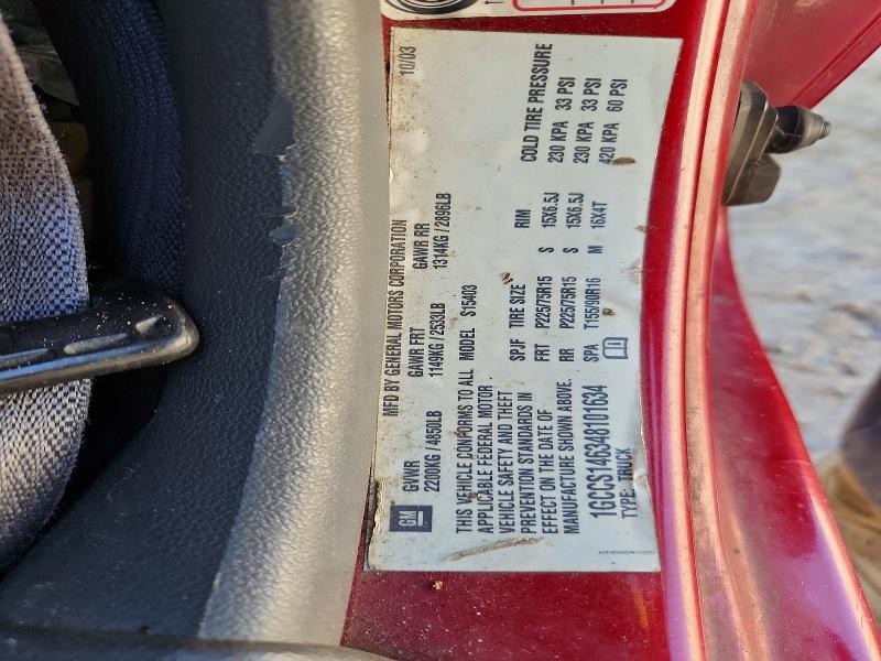 Aukcja sprzedaży 2004 Chevrolet Colorado, vin: 1GCCS146348101634, numer aukcji: 54090156