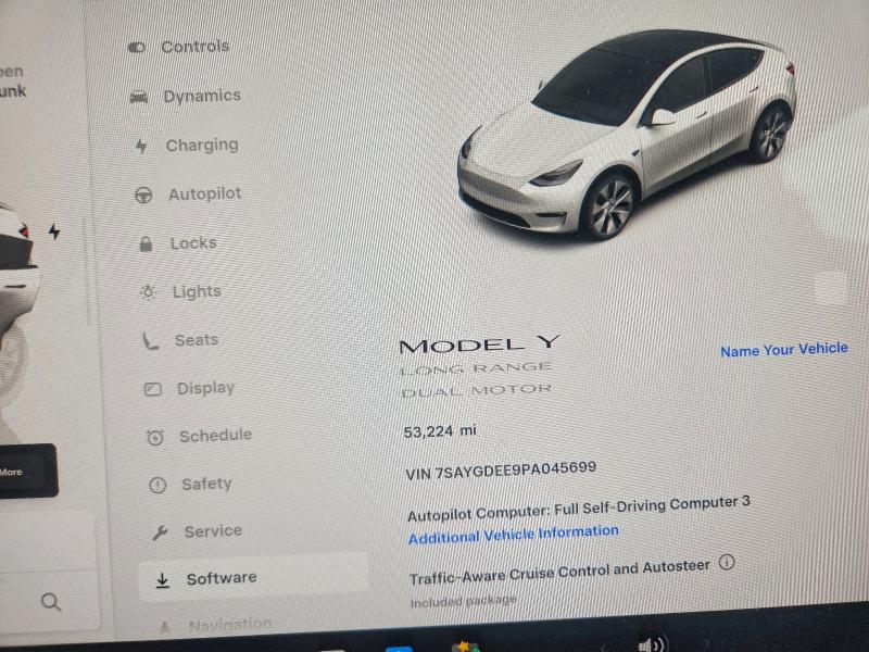 Aukcja sprzedaży 2023 Tesla Model Y, vin: 7SAYGDEE9PA045699, numer aukcji: 55047776