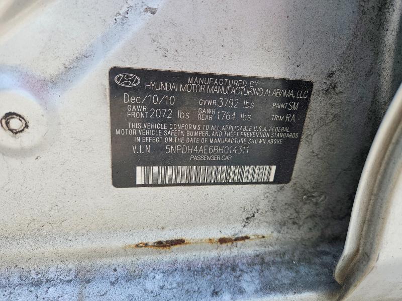 53161626 :رقم المزاد ، 5NPDH4AE6BH014311 vin ، 2011 Hyundai Elantra مزاد بيع
