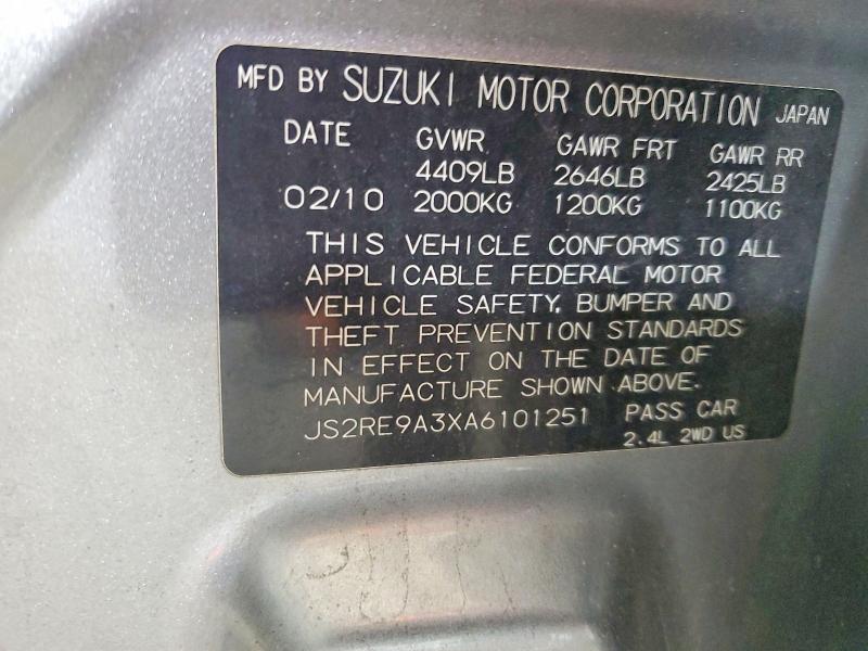 Продаж на аукціоні авто 2010 Suzuki Kizashi, vin: JS2RE9A3XA6101251, номер лоту: 53754036