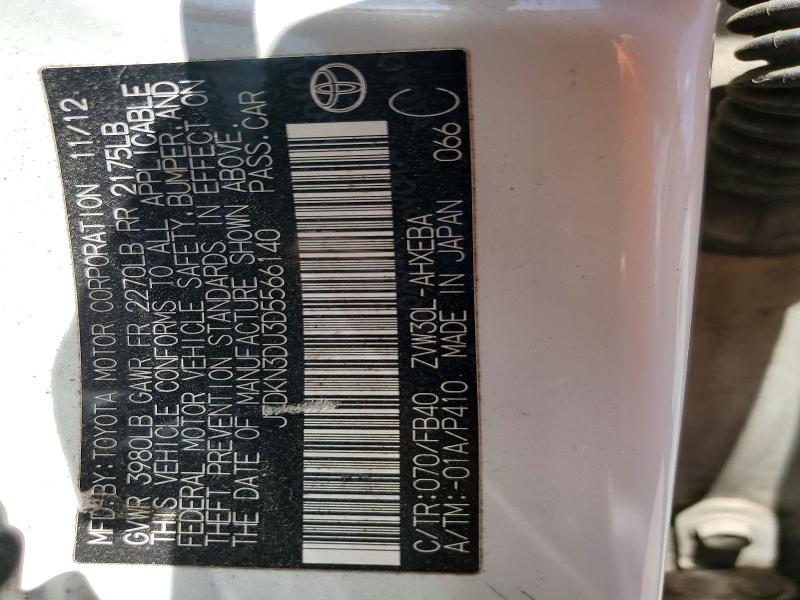 Продаж на аукціоні авто 2013 Toyota Prius, vin: JTDKN3DU3D5566140, номер лоту: 50220886