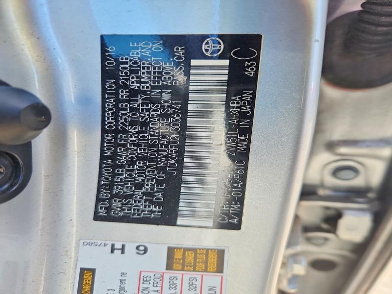 Продаж на аукціоні авто 2017 Toyota Prius, vin: JTDKARFU2H3036741, номер лоту: 52425076