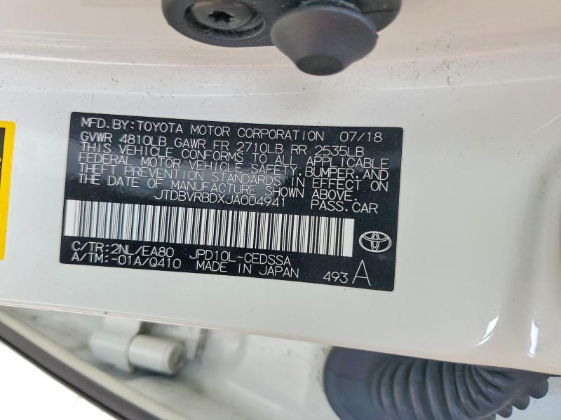 Aukcja sprzedaży 2018 Toyota Mirai, vin: JTDBVRBDXJA004941, numer aukcji: 54653226
