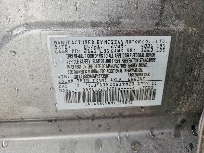 2021 Nissan Sentra მანქანა იყიდება აუქციონზე, vin: 3N1AB8CV4MY273591, აუქციონის ნომერი: 52576956