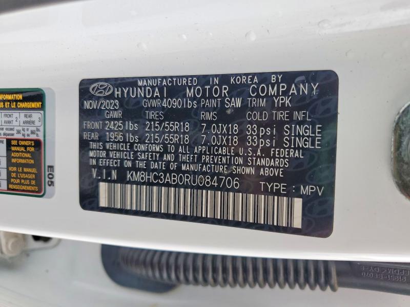 Продаж на аукціоні авто 2024 Hyundai Kona, vin: KM8HC3AB0RU084706, номер лоту: 53283976