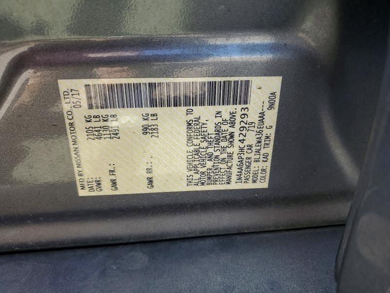 Продаж на аукціоні авто 2017 Nissan Maxima, vin: 1N4AA6AP3HC429293, номер лоту: 53887416