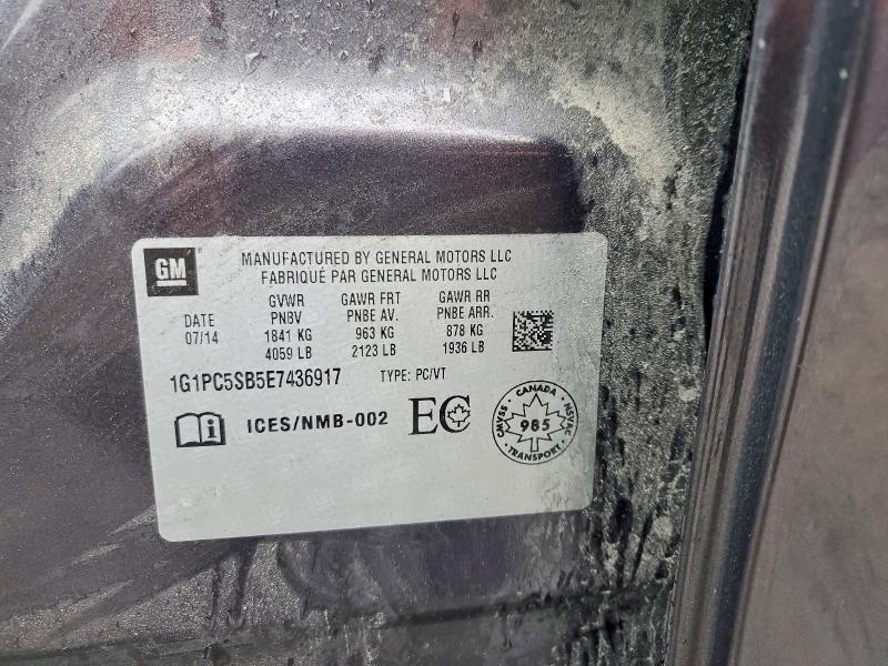 Продаж на аукціоні авто 2014 Chevrolet Cruze, vin: 1G1PC5SB5E7436917, номер лоту: 55256296