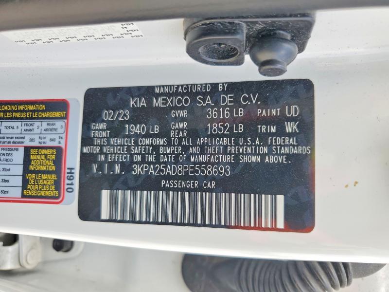 51827256 :رقم المزاد ، 3KPA25AD8PE558693 vin ، 2023 Kia Rio مزاد بيع