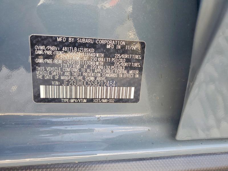 Aukcja sprzedaży 2025 Subaru Crosstrek, vin: JF2GUHDC5S8212484, numer aukcji: 52811656