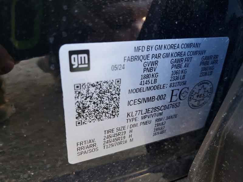 Aukcja sprzedaży 2025 Chevrolet Trax, vin: KL77LJE28SC047653, numer aukcji: 52330546