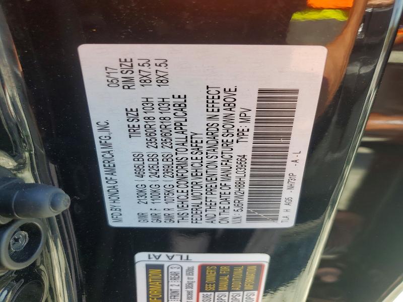 Продаж на аукціоні авто 2017 Honda Cr-v, vin: 5J6RW2H88HL039564, номер лоту: 55203576