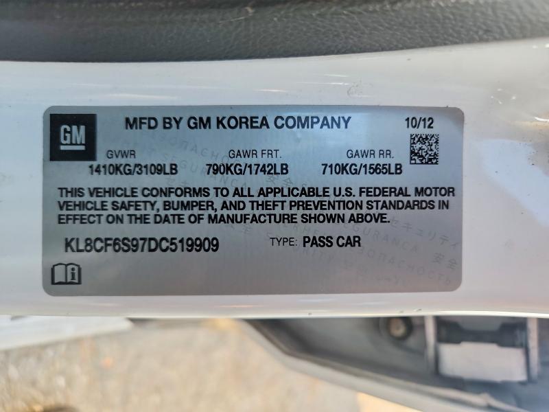 Продажа на аукционе авто 2013 Chevrolet Spark, vin: KL8CF6S97DC519909, номер лота: 54538696