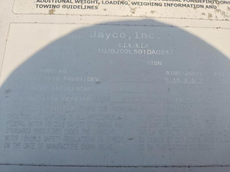 52355906 :رقم المزاد ، 1UJBJ02L591DA0247 vin ، 2009 Jayco Eagle Series مزاد بيع